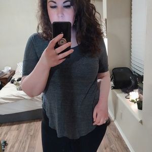 DARK GRAY 3/4 SLEEVE TEE